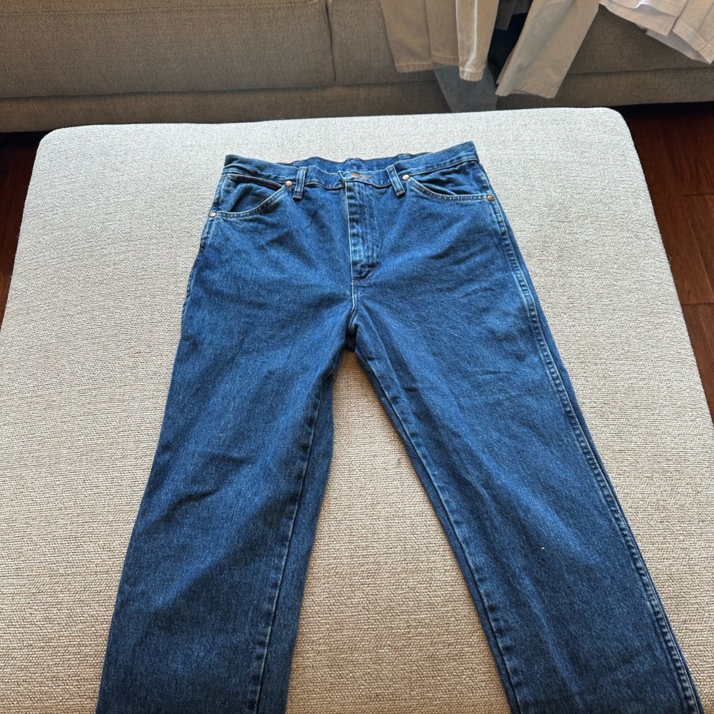 Wrangler Blue Straight Jeans Classic Denim